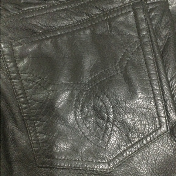 Vintage Men's Genuine leather IM International Male Biker Pants size 38x30 - Picture 4 of 10
